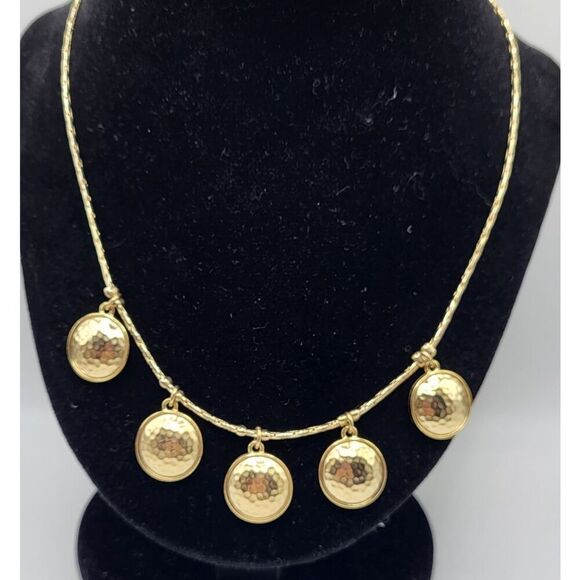 Vintage Napier Coin Necklace 17in - Picture 1 of 4